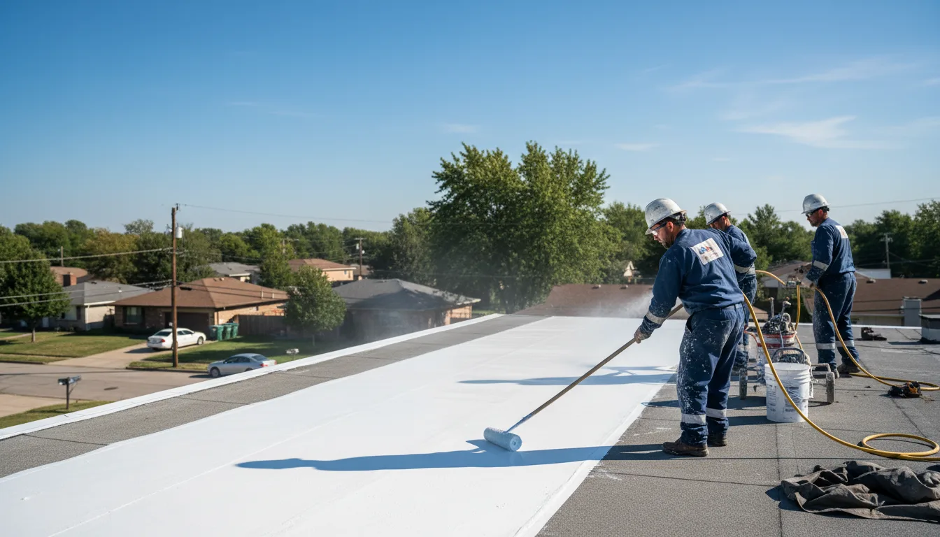 Commercial roof coating in Encino, TX near me
